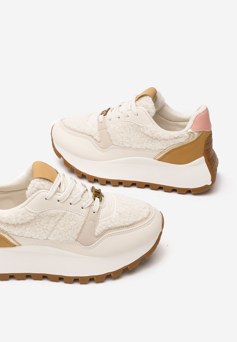 Sneakers con plateau Vivianna V2 beige