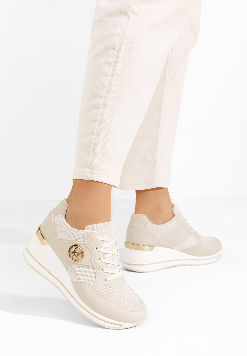 Sneakers con zeppa Kateline beige