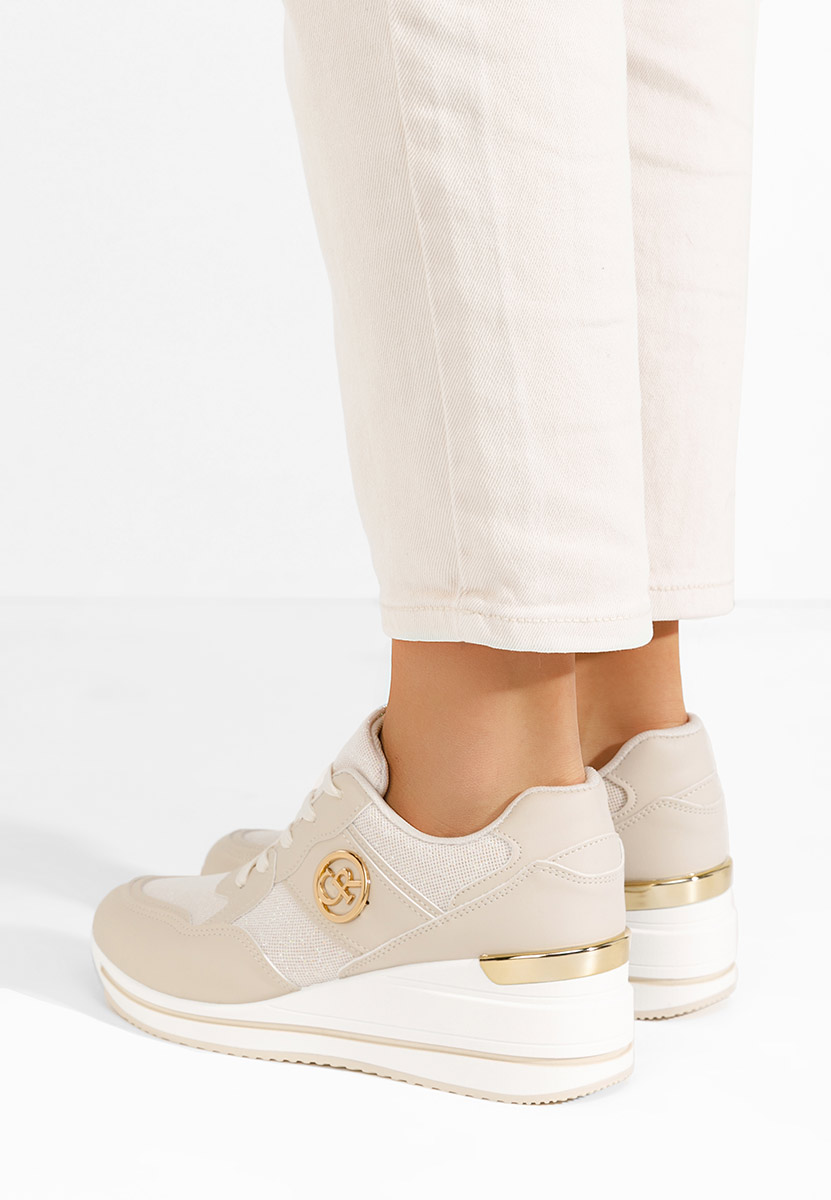 Sneakers con zeppa Kateline beige