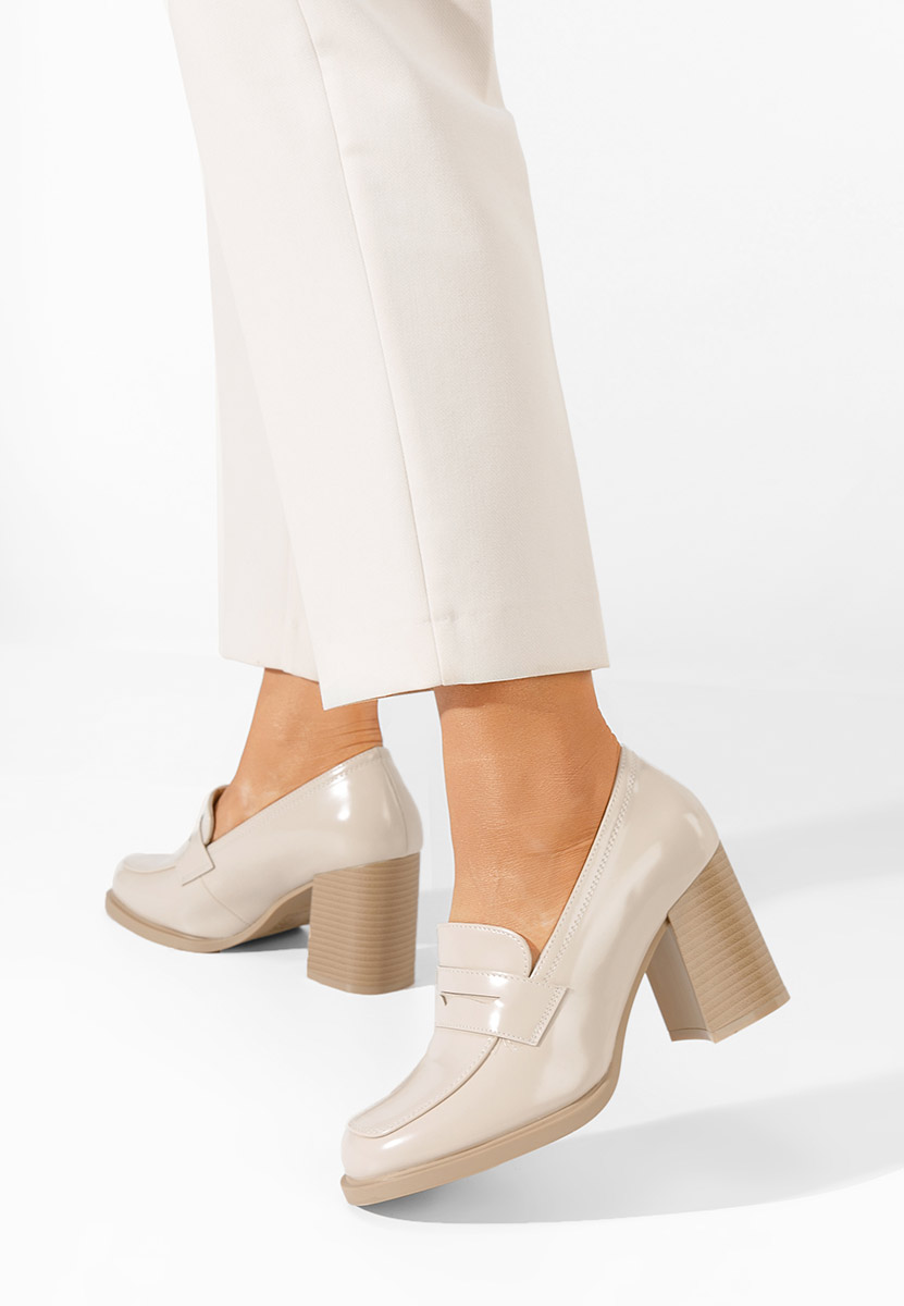 Mocassini con tacco Odesia V4 beige