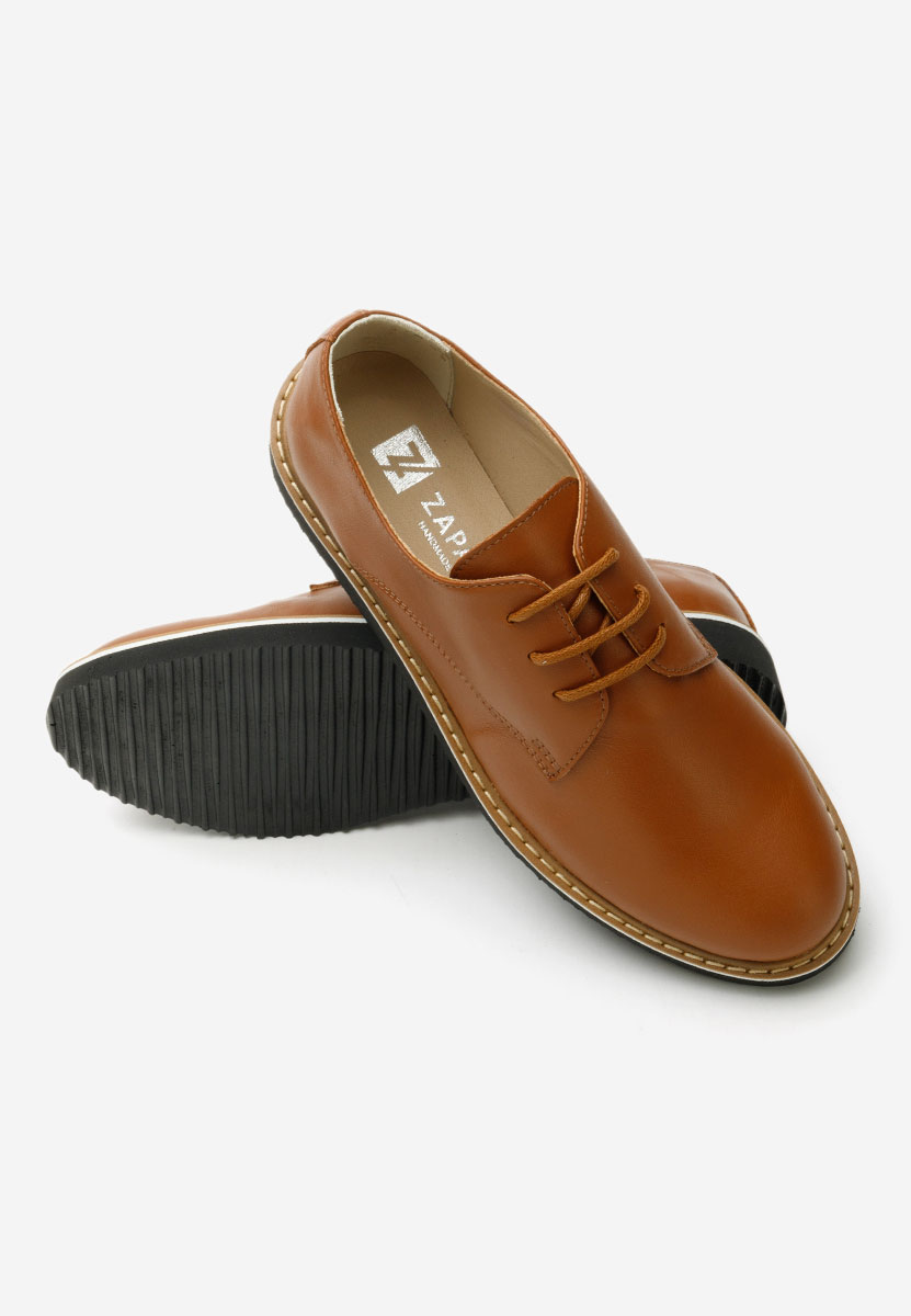 Scarpe derby pelle Casilas camel