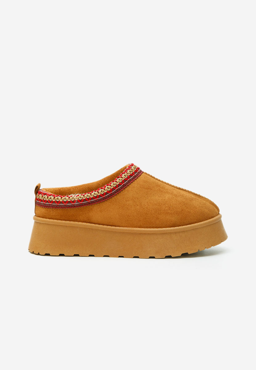 Ciabatte platform Leoma camel