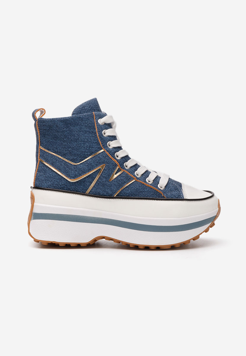 Sneakers con plateau Kathie blu