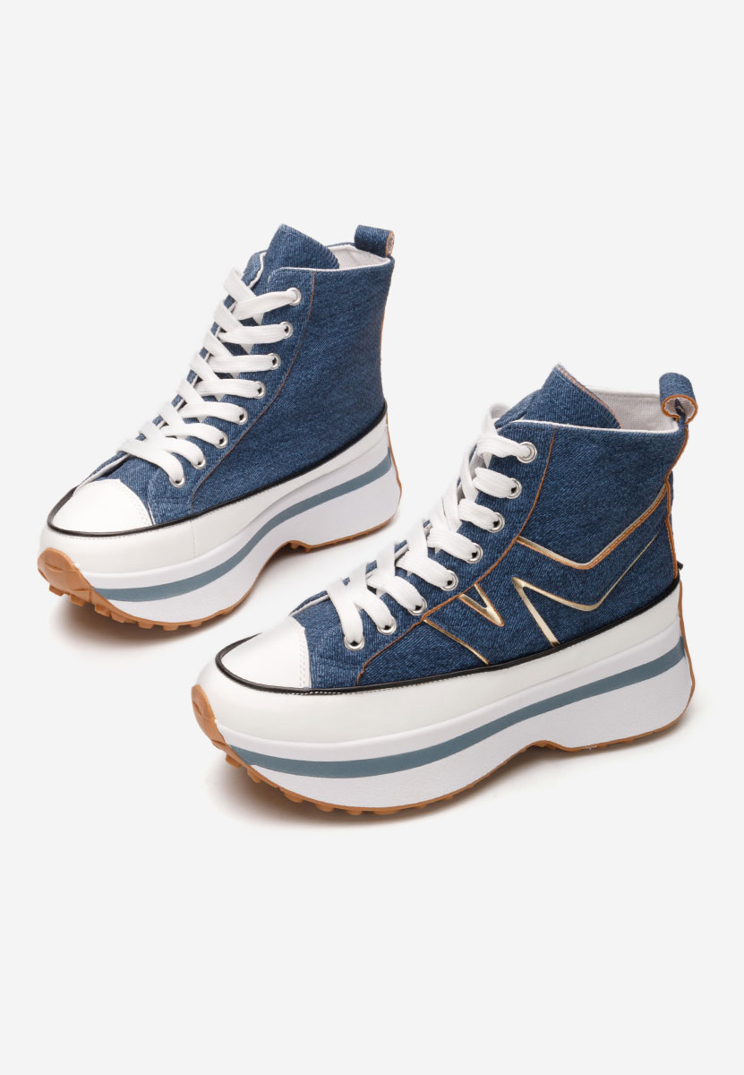 Sneakers con plateau Kathie blu