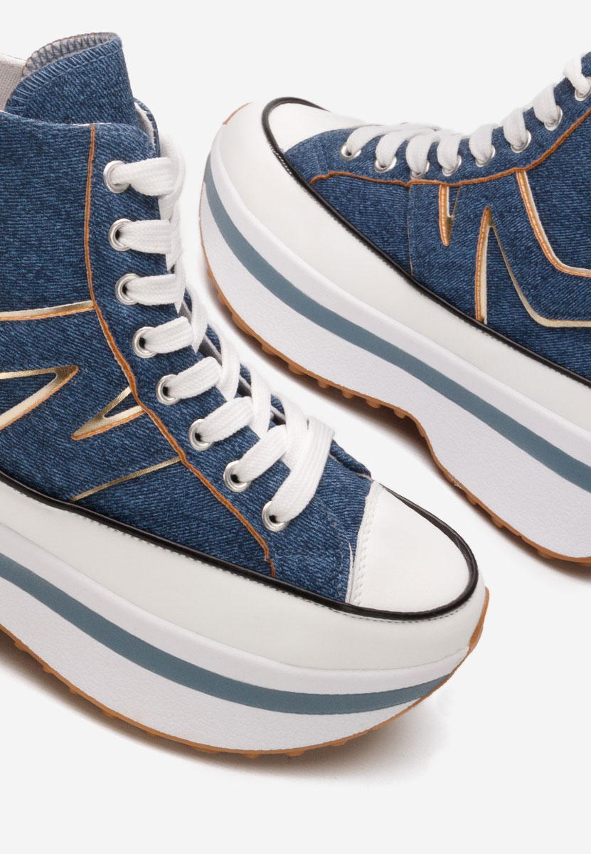 Sneakers con plateau Kathie blu