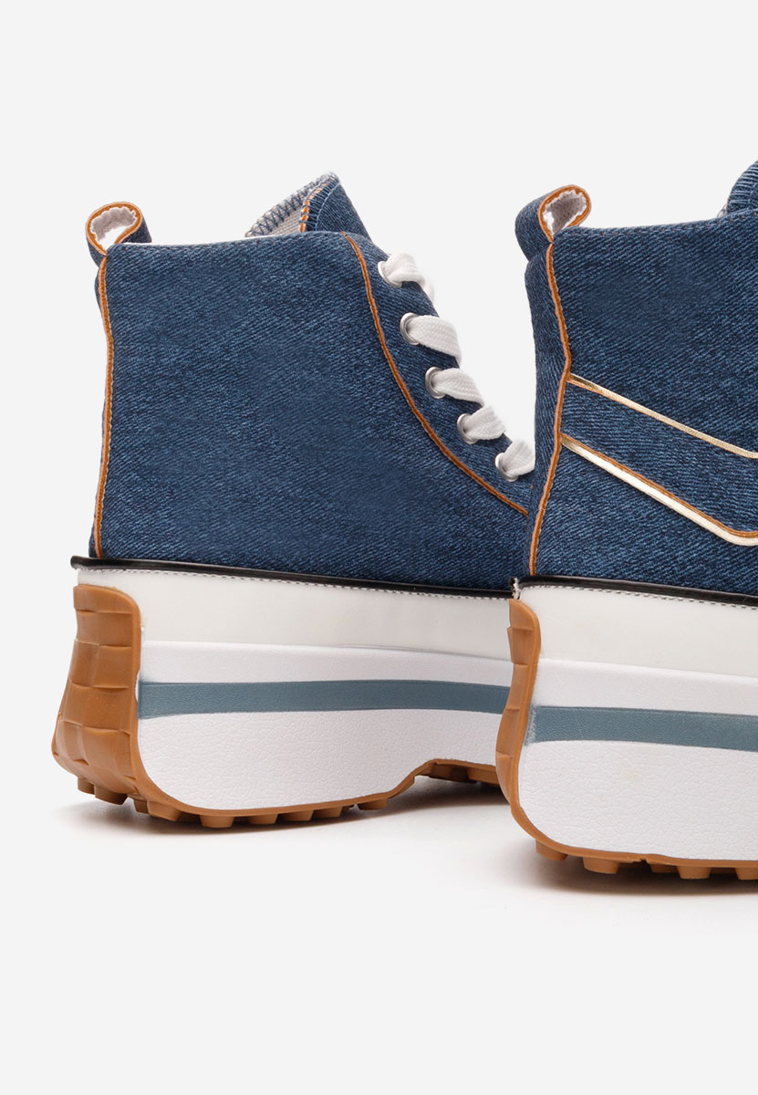 Sneakers con plateau Kathie blu