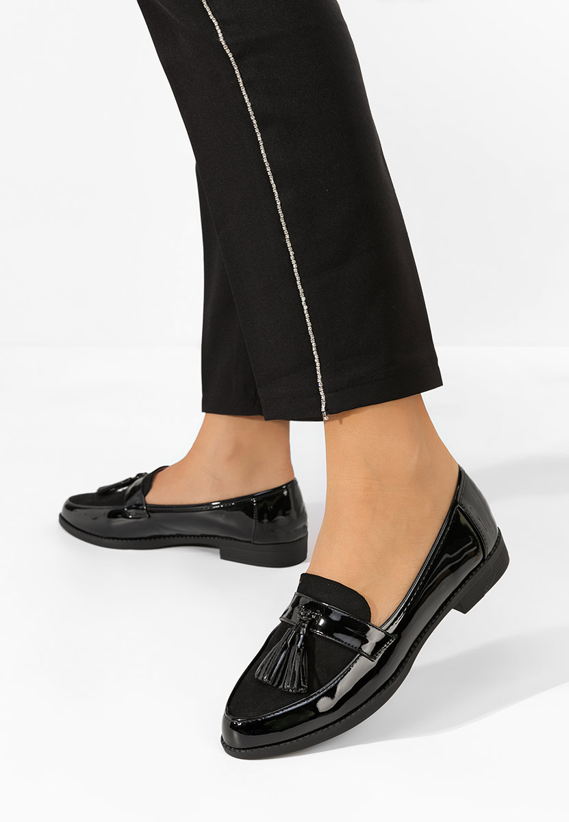 Mocassini donna eleganti Kayia nero