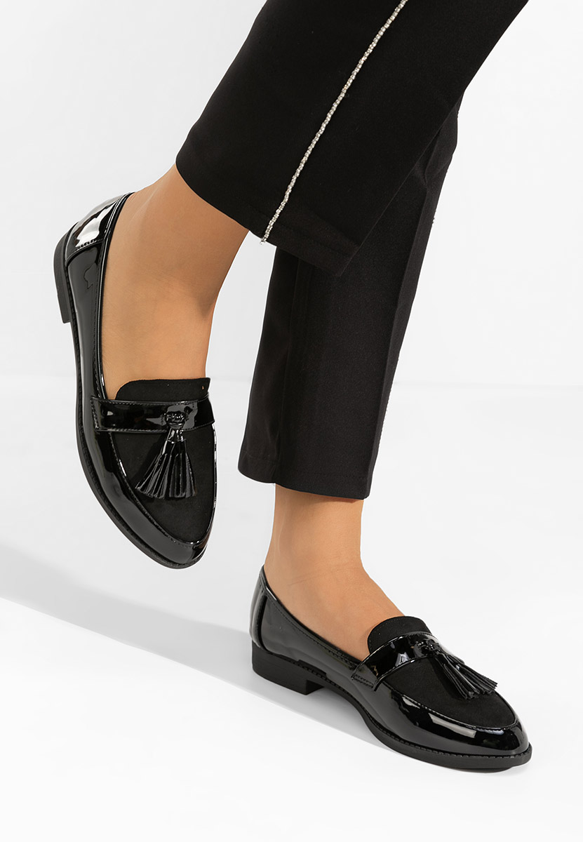Mocassini donna eleganti Kayia nero
