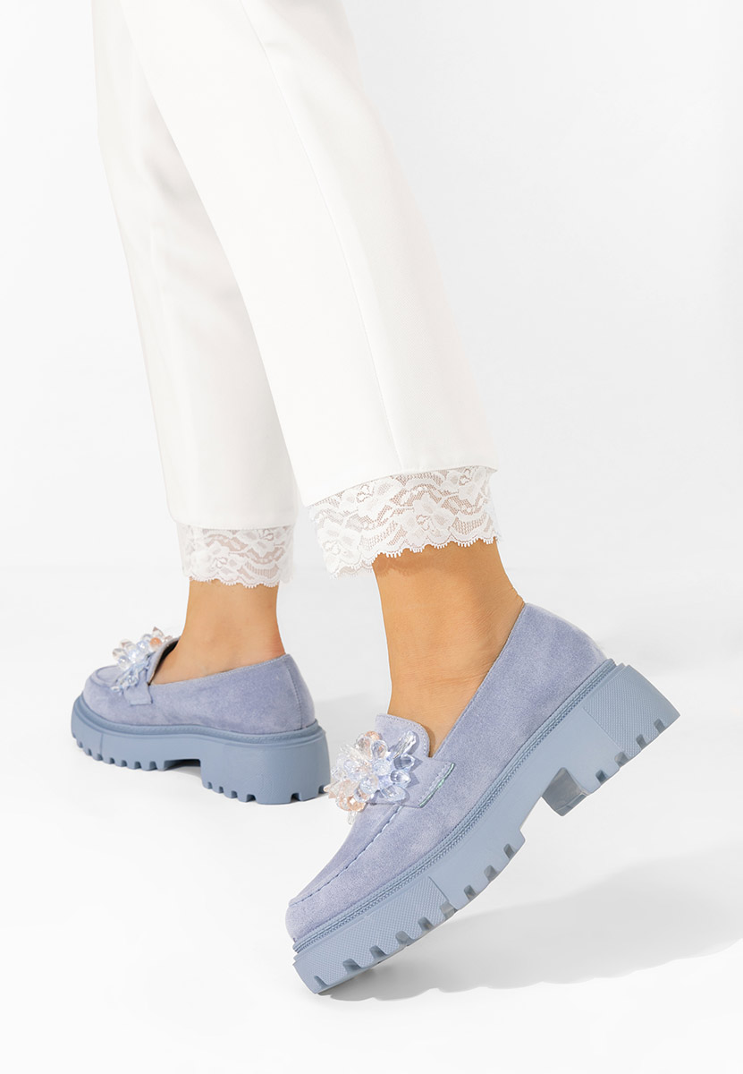 Mocassini con plateau Amilla blu
