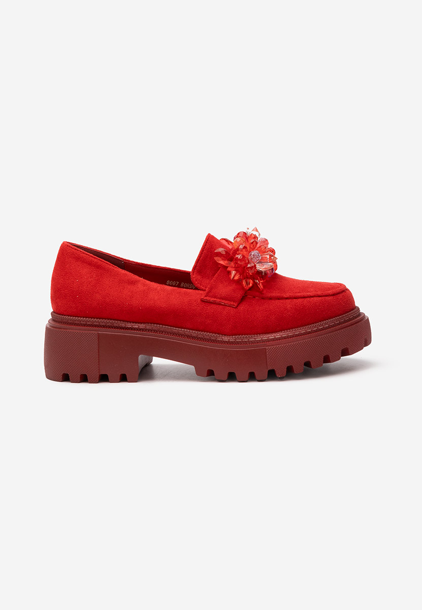 Mocassini con plateau Amilla rosso