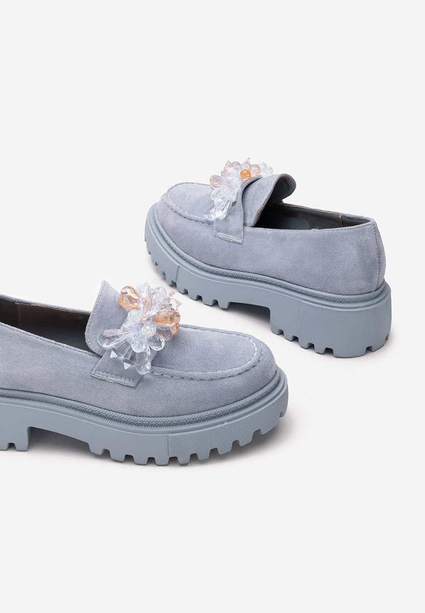Mocassini con plateau Amilla blu