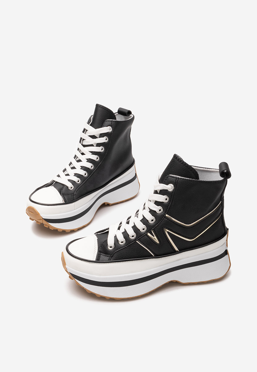 Sneakers con plateau Kathie nero