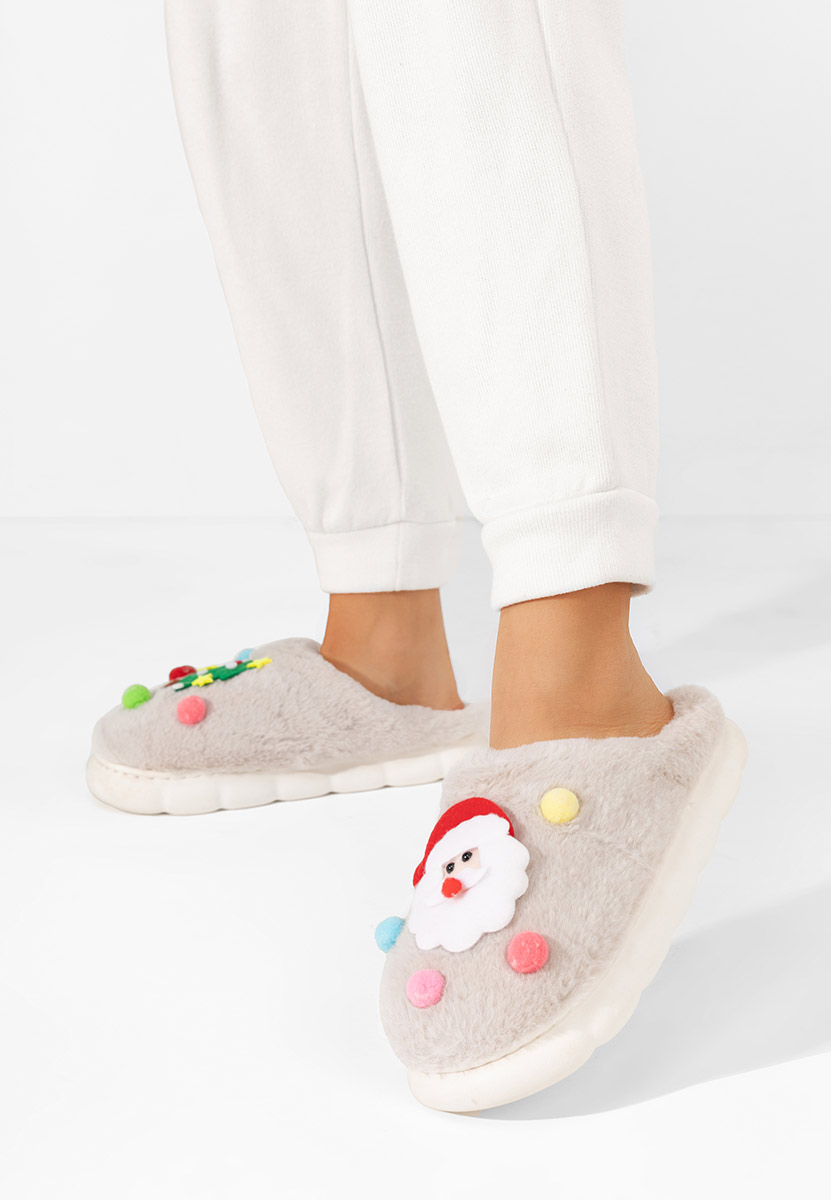 Pantofola donna invernale Denita beige