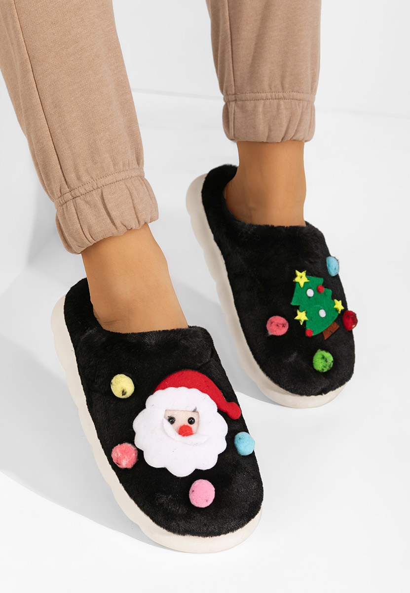 Pantofola donna invernale Denita nero
