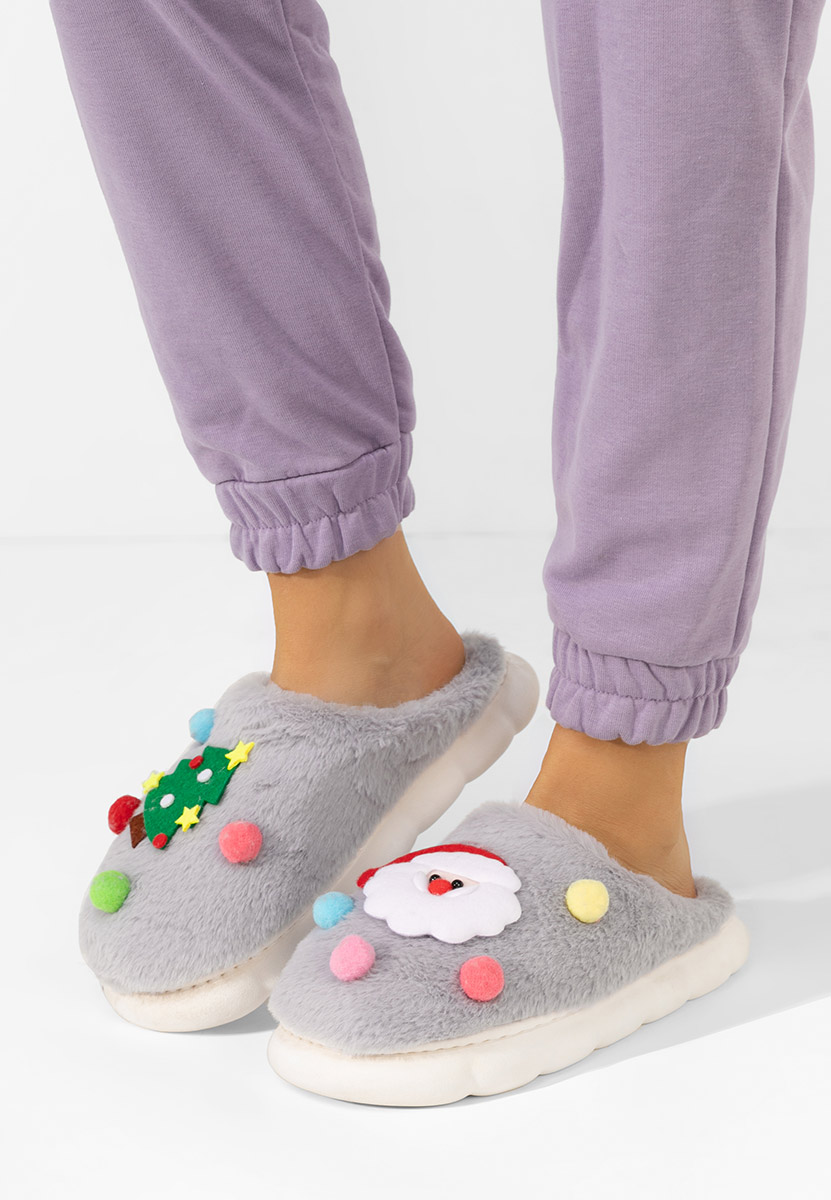 Pantofola donna invernale Denita grigio