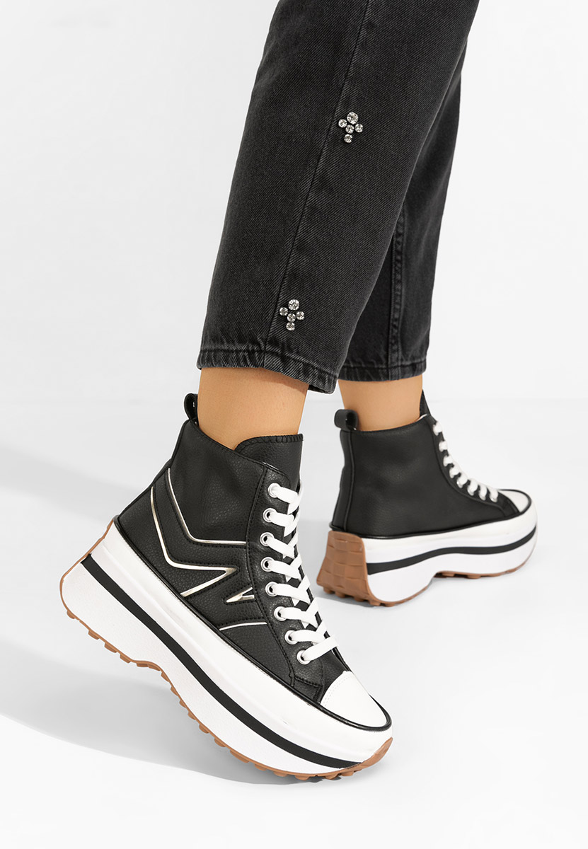 Sneakers con plateau Kathie nero