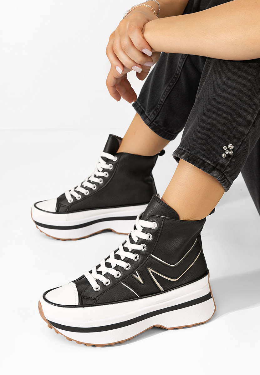 Sneakers con plateau Kathie nero