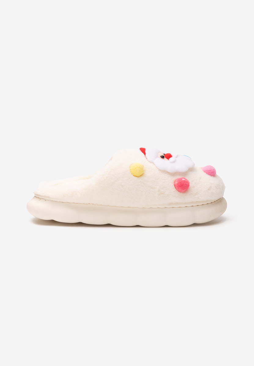 Pantofola donna invernale Denita bianchi