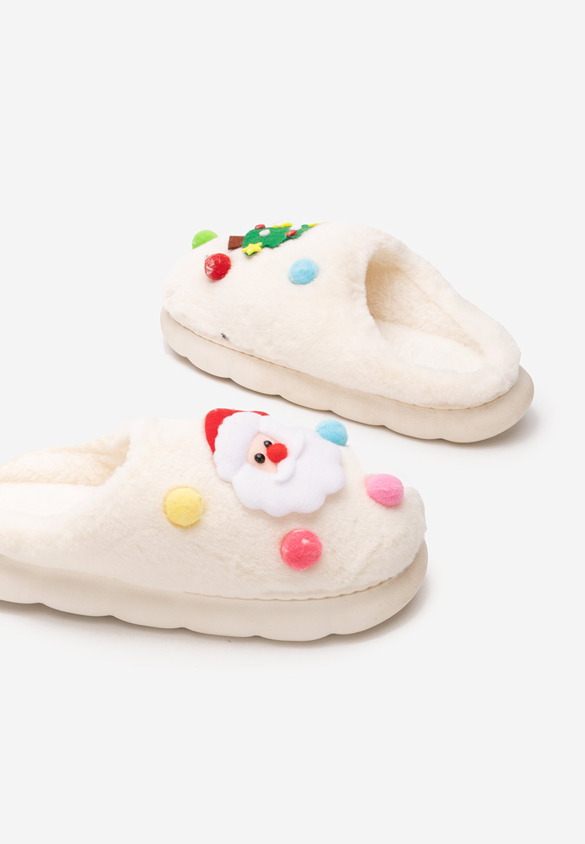 Pantofola donna invernale Denita bianchi