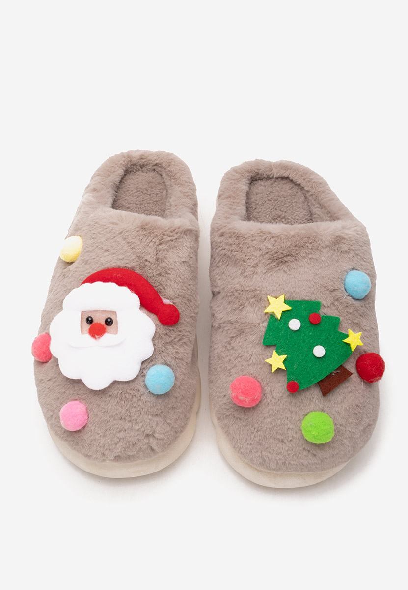 Pantofola donna invernale Denita cachi