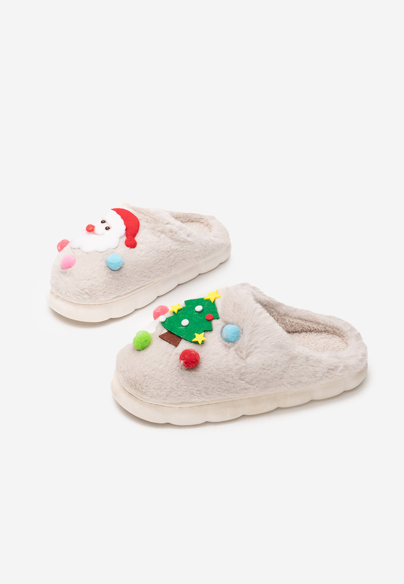 Pantofola donna invernale Denita beige