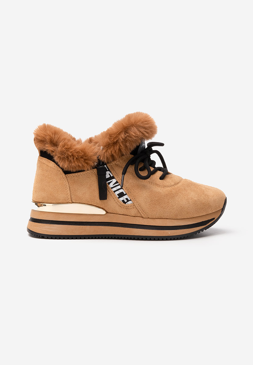 Sneakers donna invernali Hermina camel