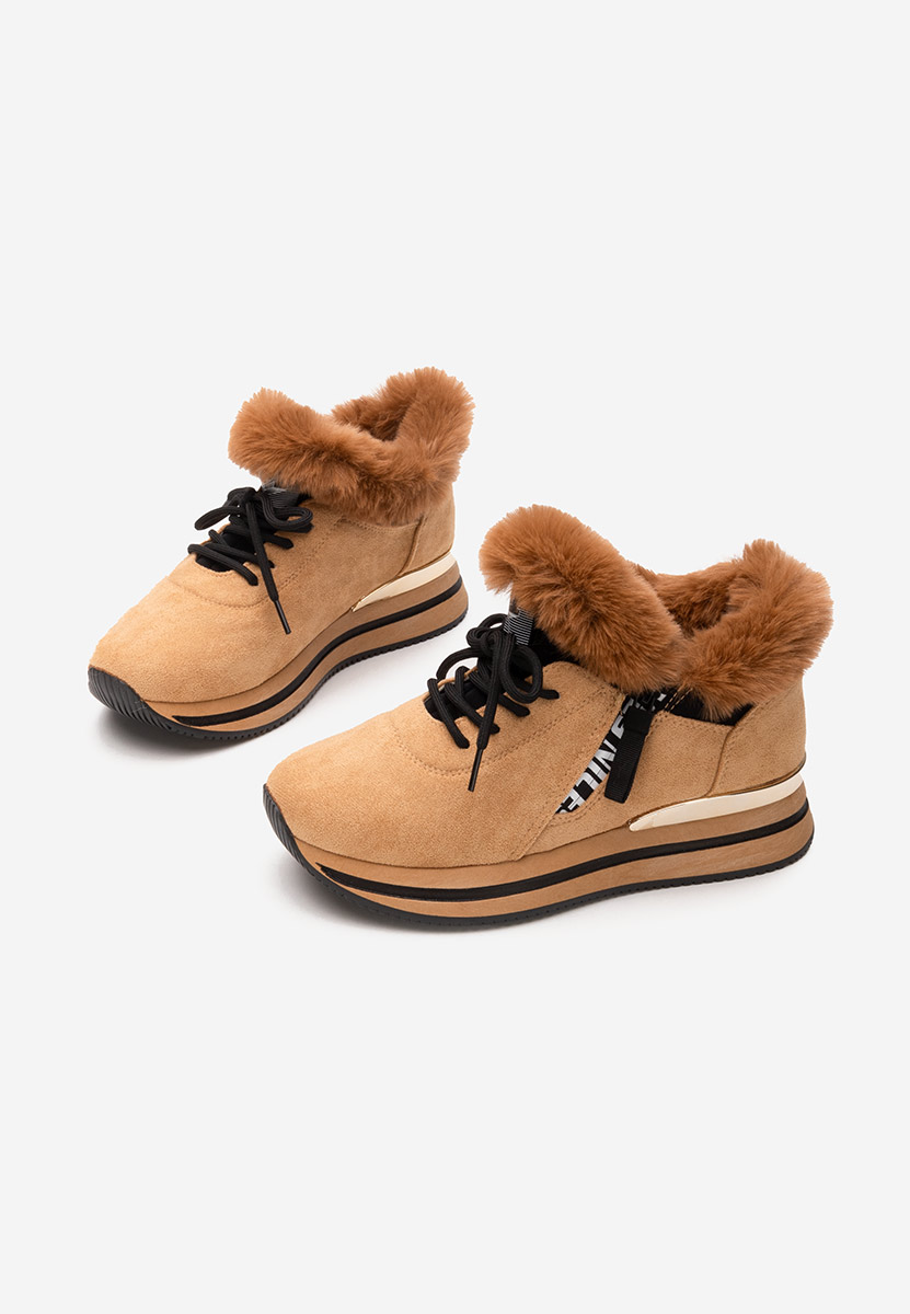 Sneakers donna invernali Hermina camel