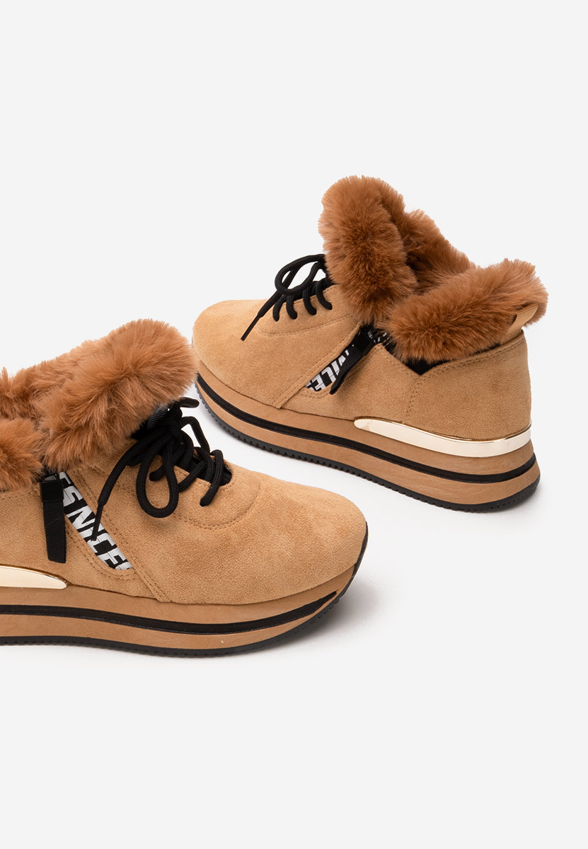 Sneakers donna invernali Hermina camel