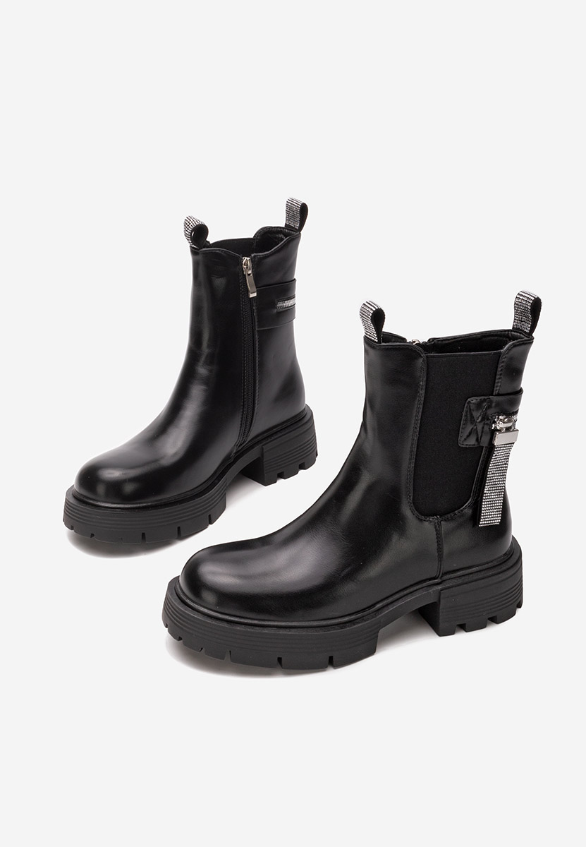 Stivaletti con plateau Angila nero