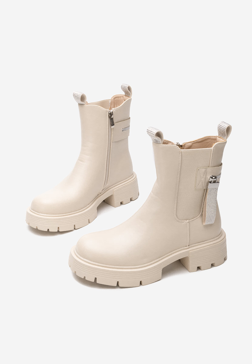 Stivaletti con plateau Angila beige
