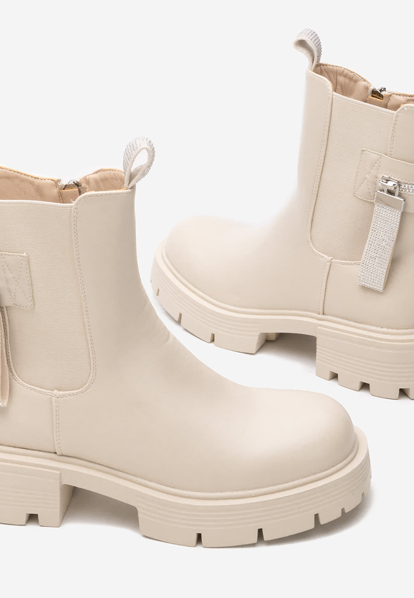 Stivaletti con plateau Angila beige