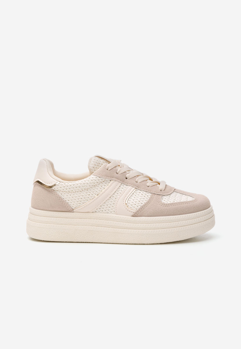 Sneakers con zeppa Ronald beige