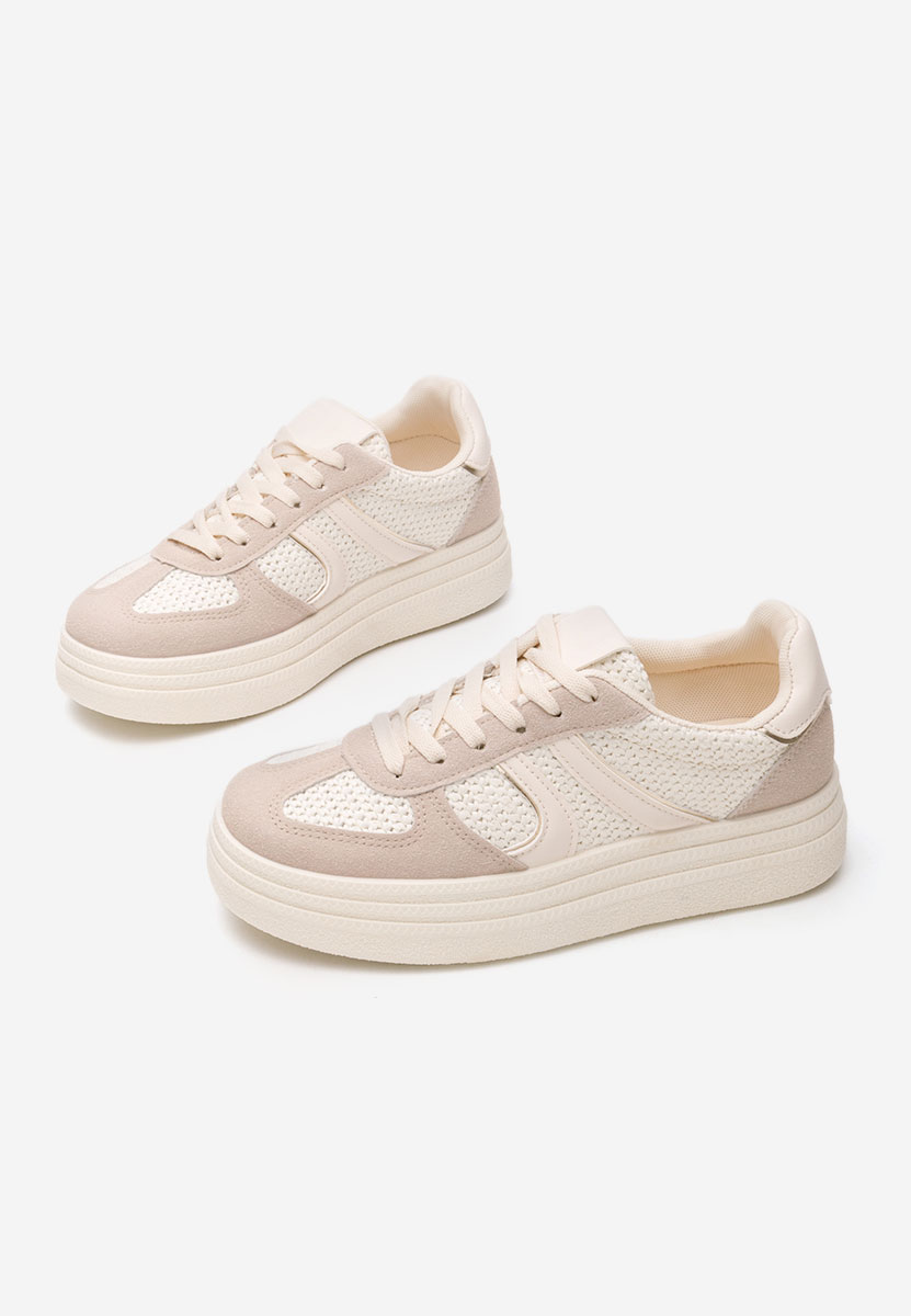 Sneakers con zeppa Ronald beige