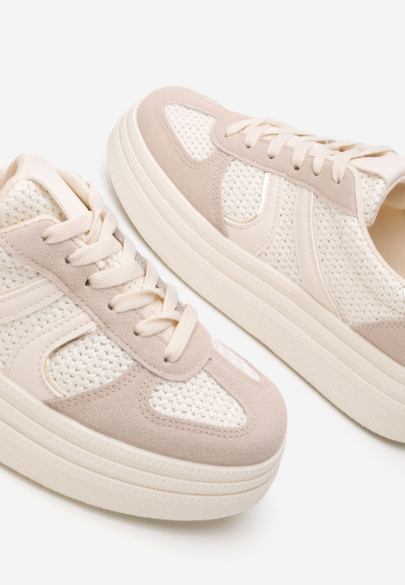 Sneakers con zeppa Ronald beige