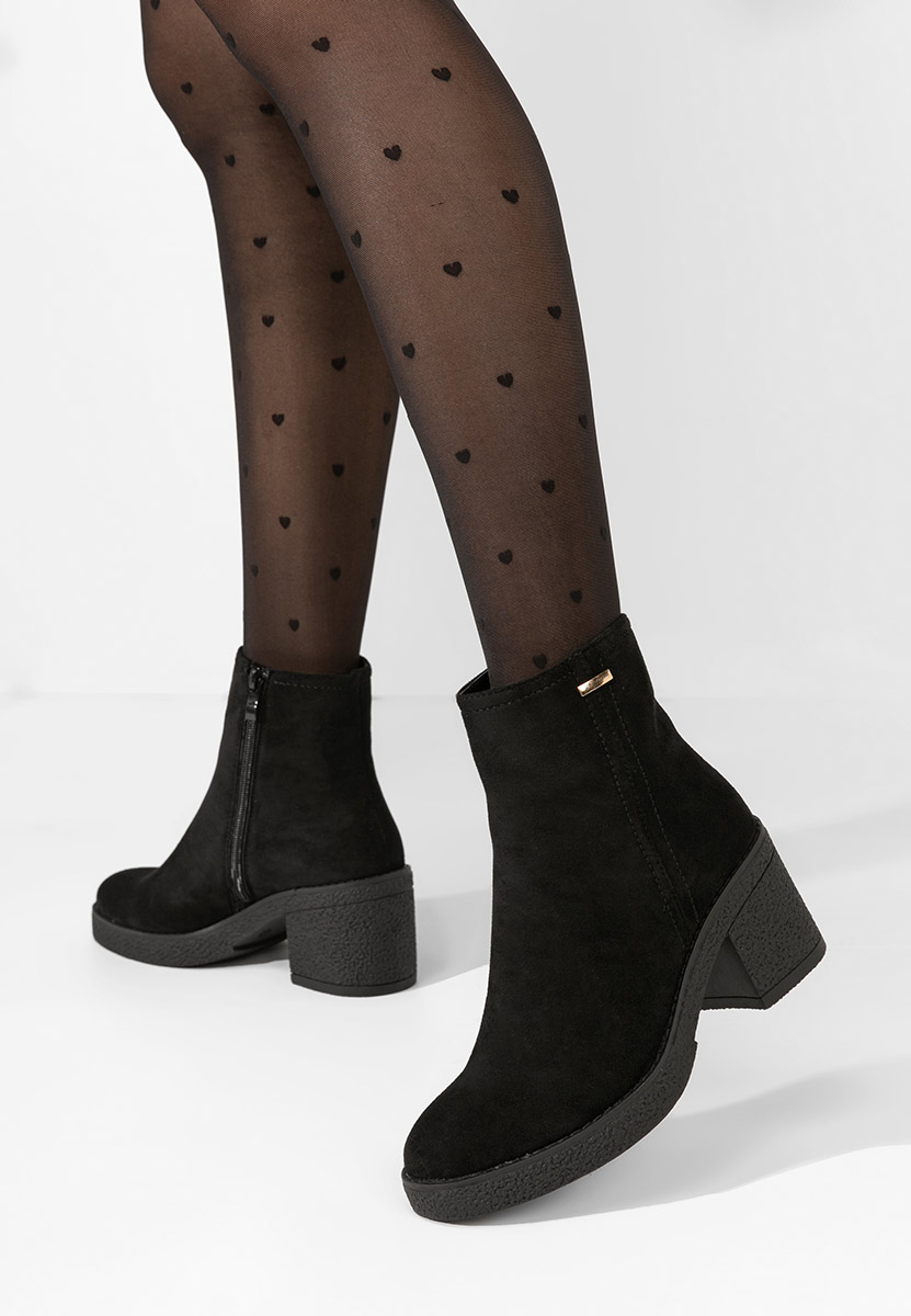 Stivaletti con tacco Mildred nero