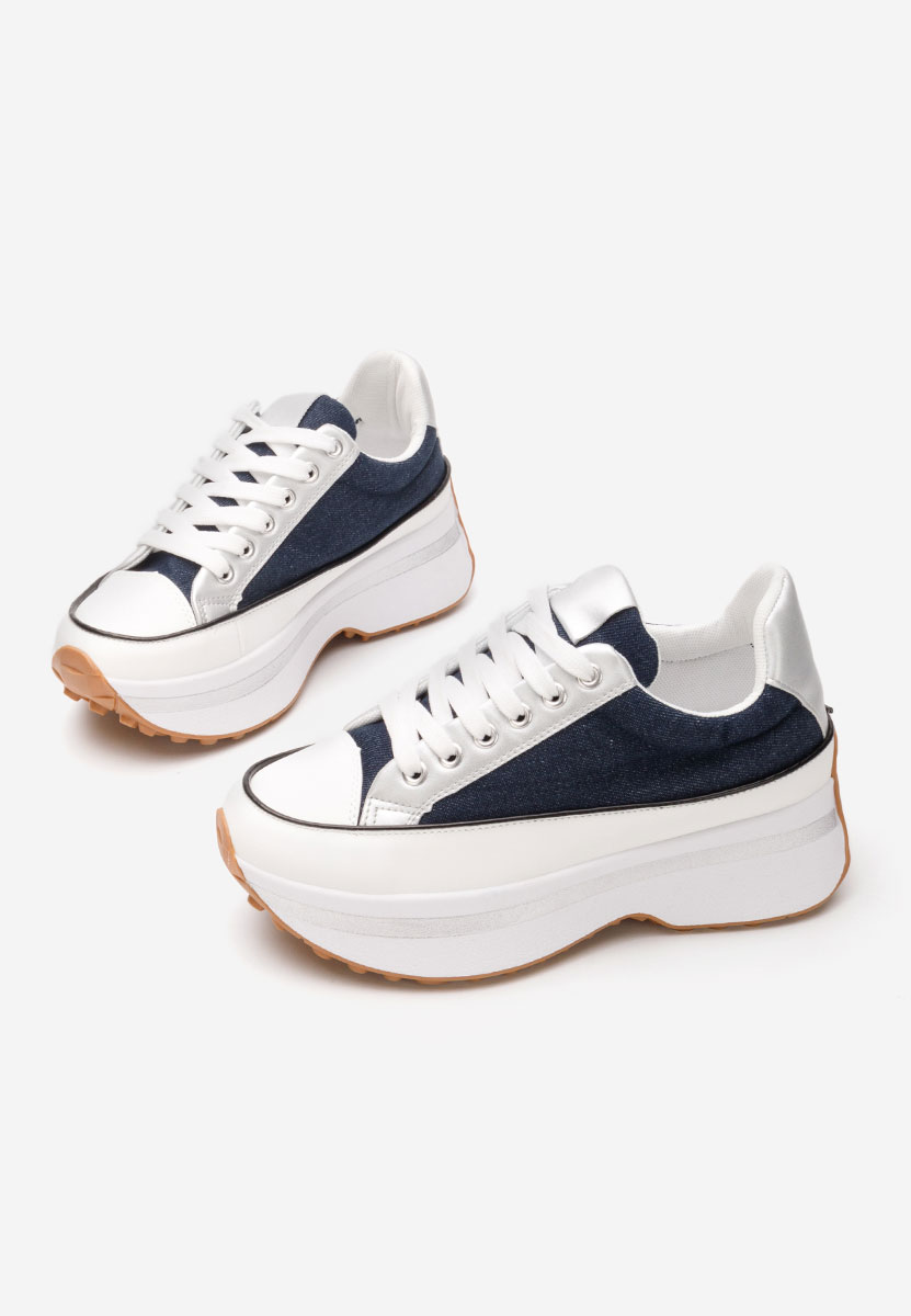 Sneakers con plateau Lavenia denim