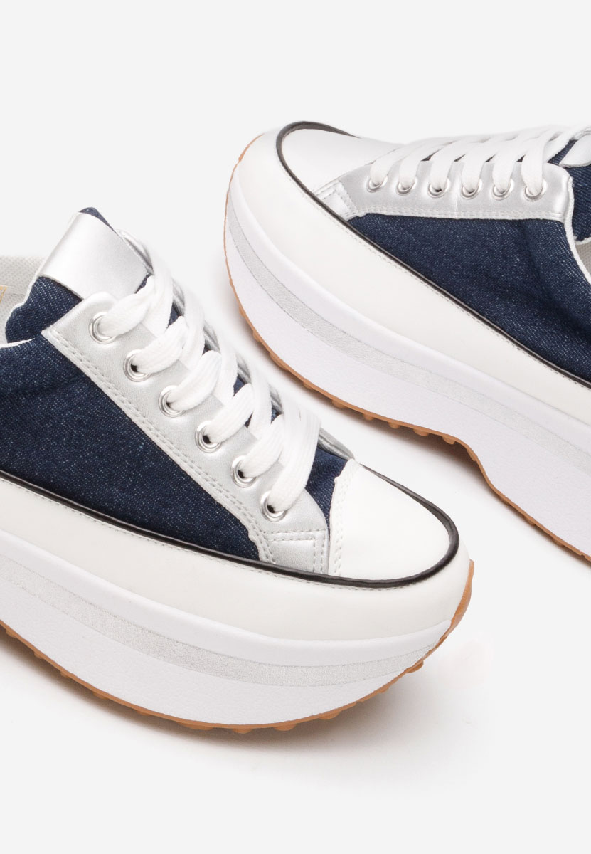 Sneakers con plateau Lavenia denim