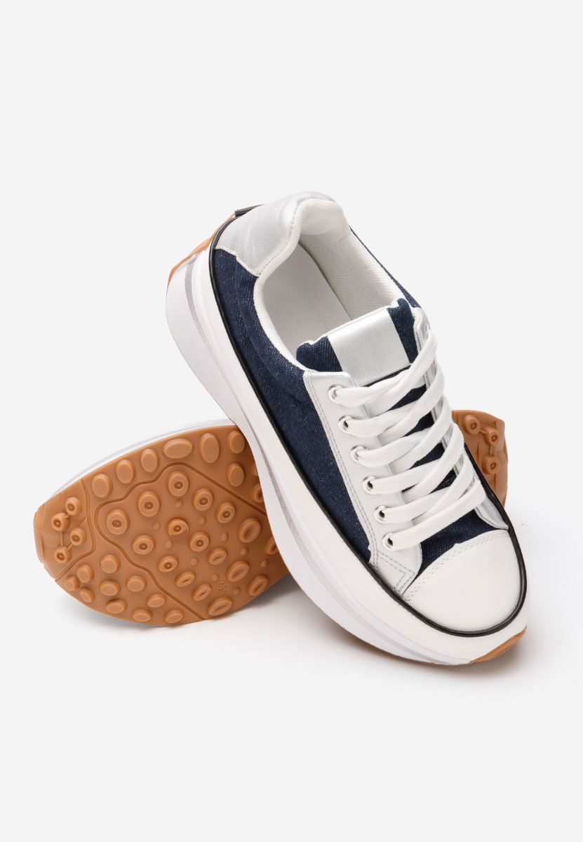 Sneakers con plateau Lavenia denim