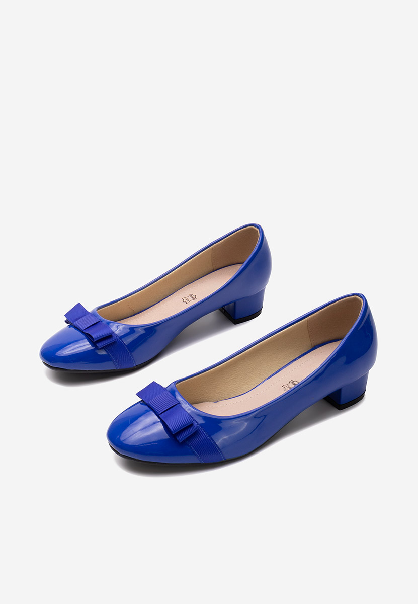 Décolleté tacco basso Carasca blu
