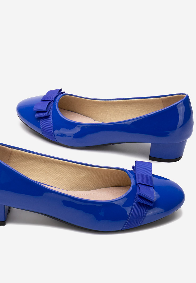 Décolleté tacco basso Carasca blu