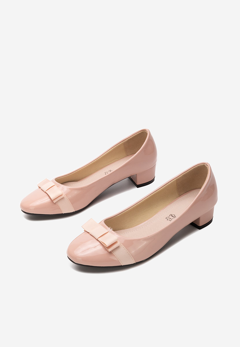 Décolleté tacco basso rosa Carasca