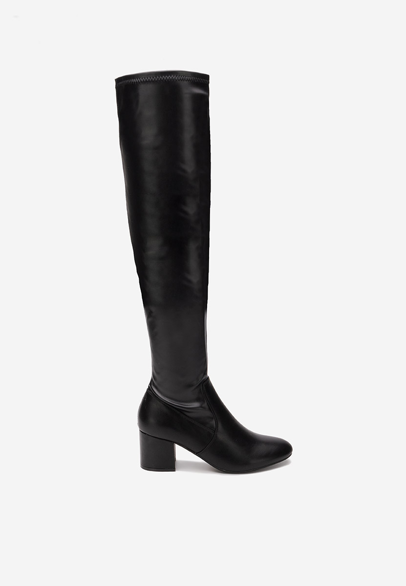 Stivali sopra il ginocchio Ebony nero