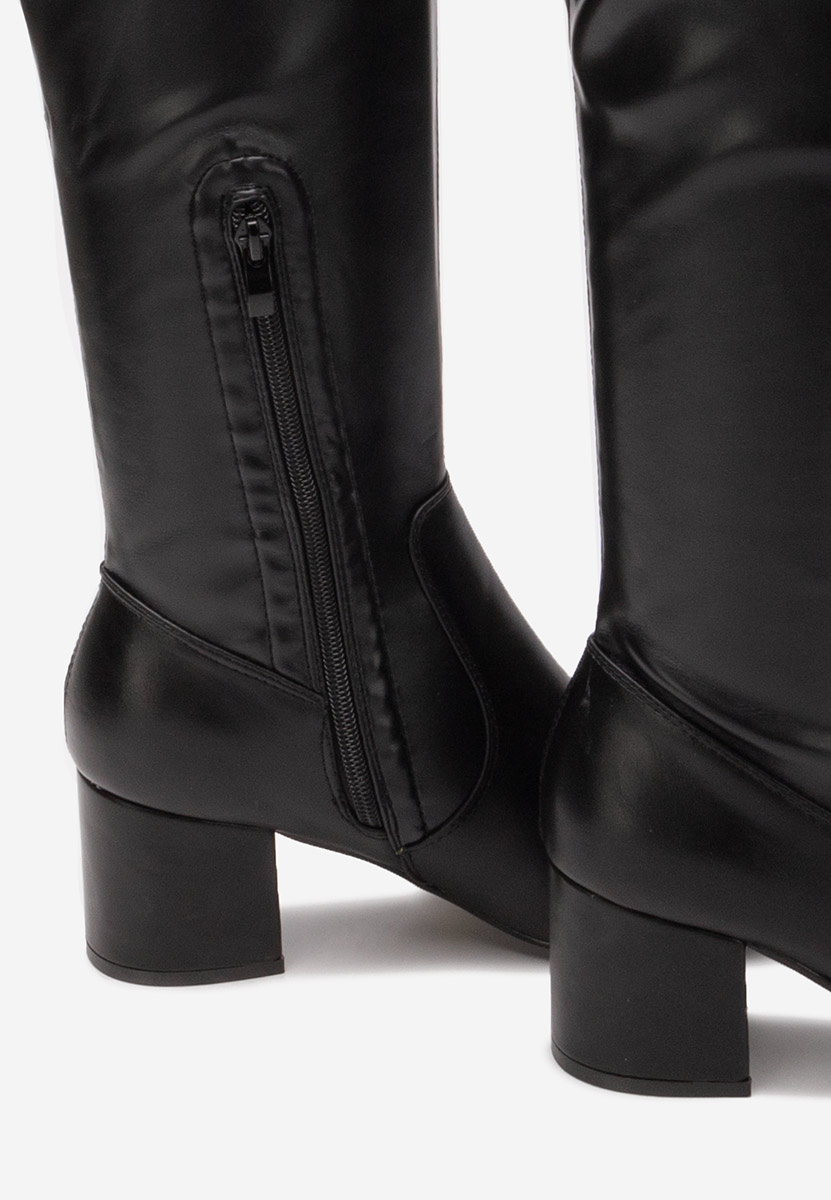 Stivali sopra il ginocchio Ebony nero