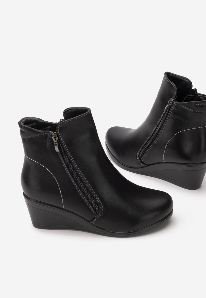 Stivaletti con zeppa Armandina nero