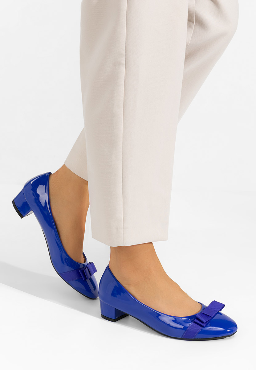 Décolleté tacco basso Carasca blu