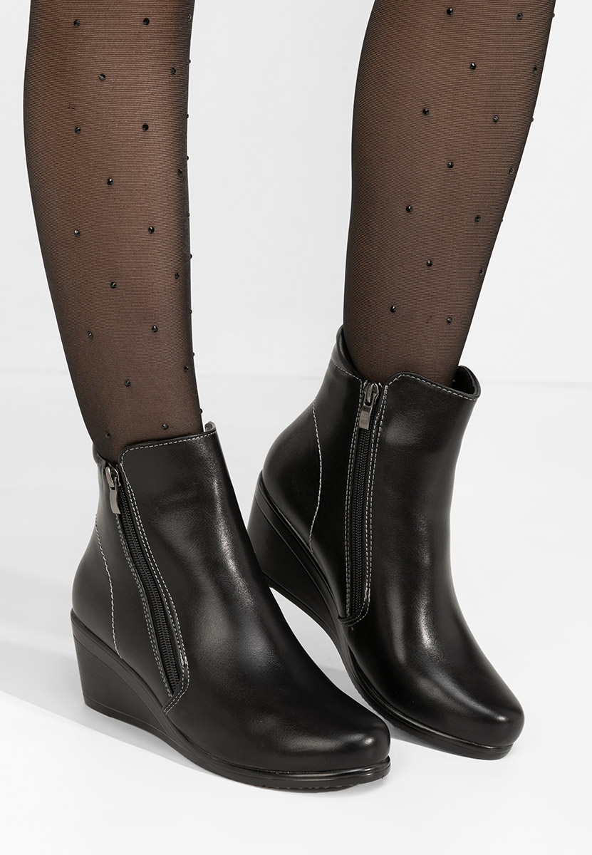 Stivaletti con zeppa Armandina nero