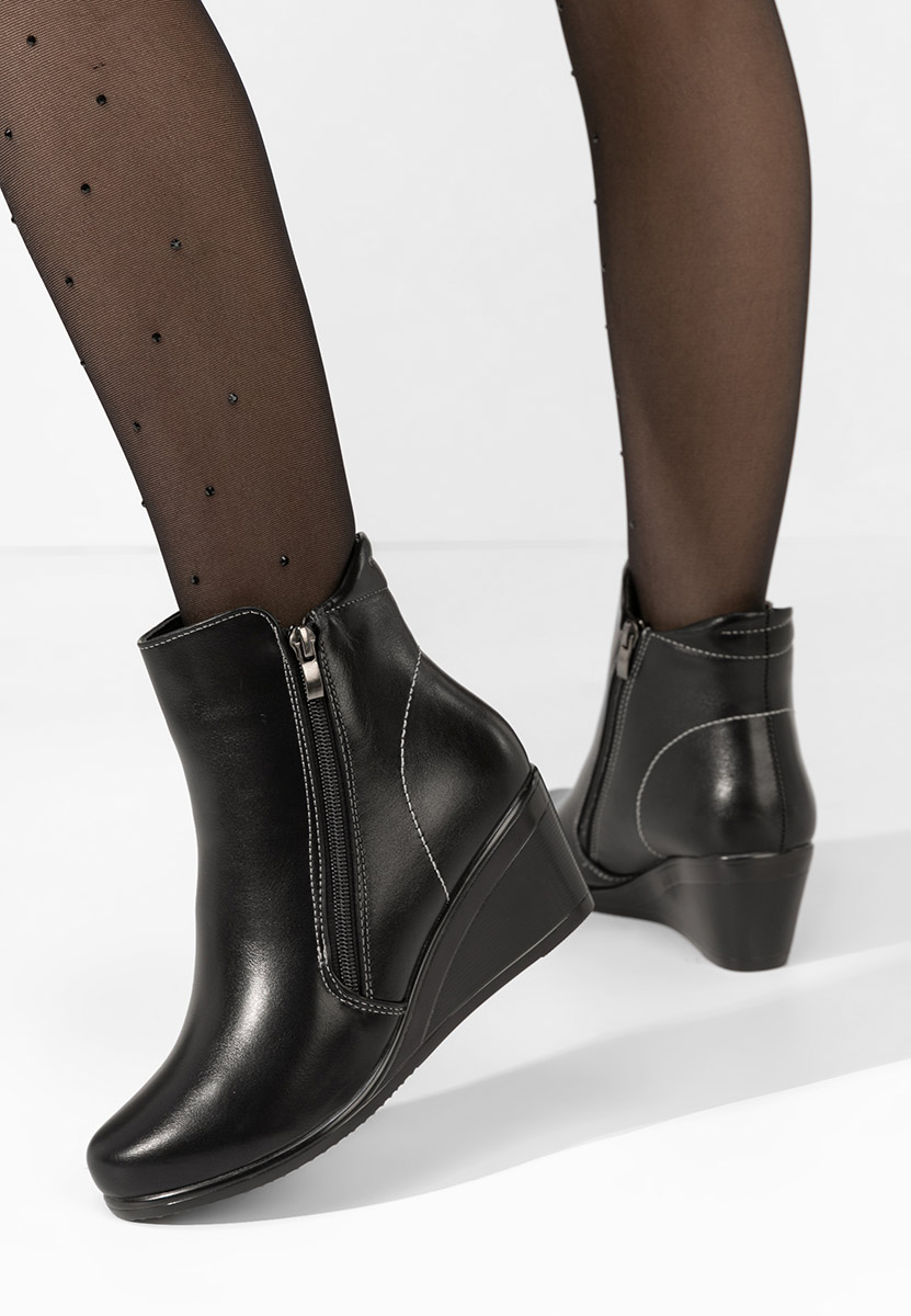 Stivaletti con zeppa Armandina nero