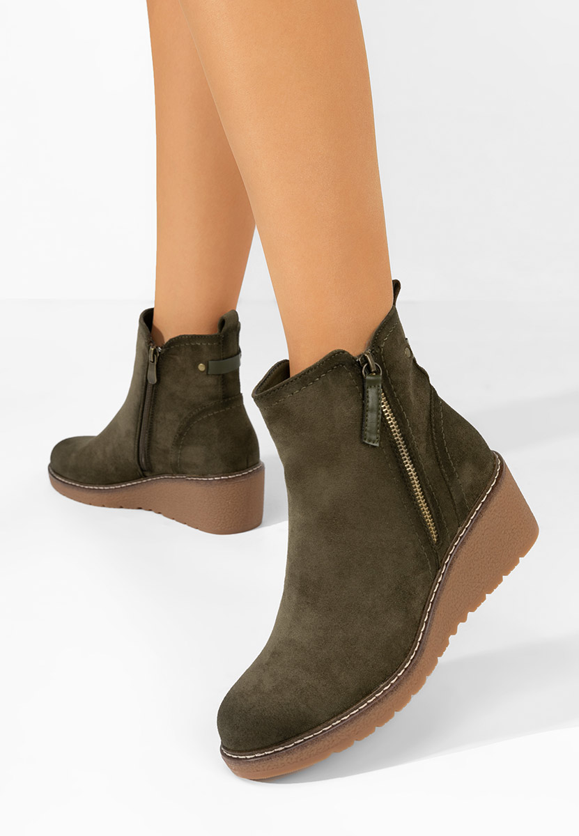 Stivaletti con plateau Diandria cachi