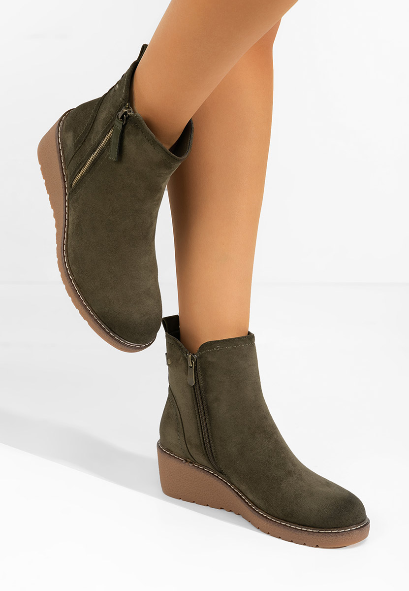Stivaletti con plateau Diandria cachi