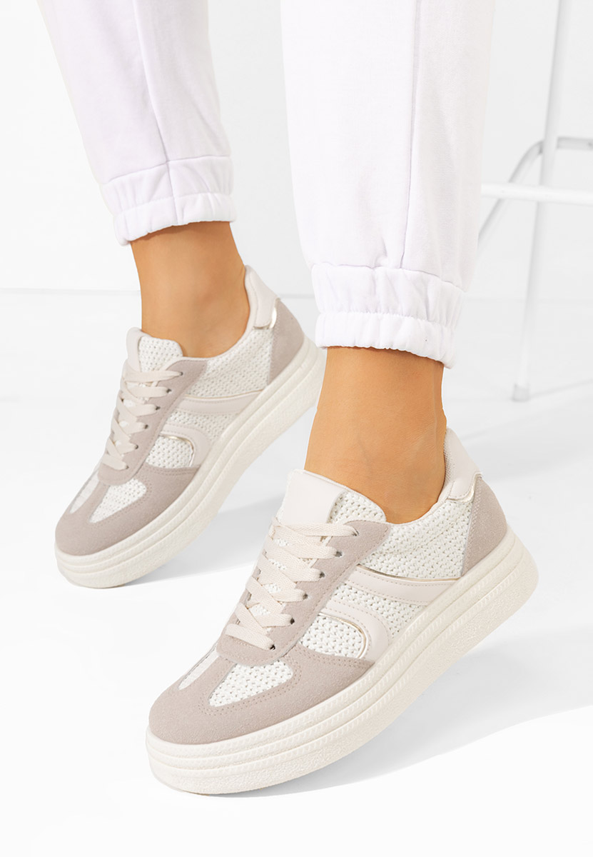 Sneakers con zeppa Ronald beige